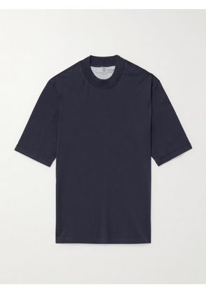 Brunello Cucinelli - Cotton-Jersey T-Shirt - Men - Blue - S