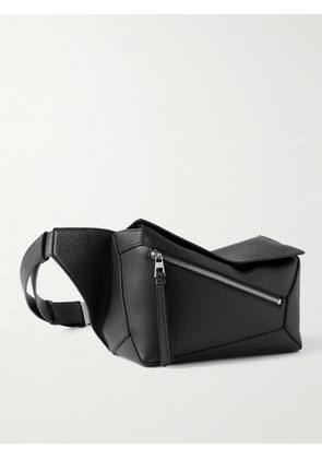 LOEWE - Puzzle Edge Small Full-Grain Leather Belt Bag - Men - Black