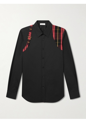 McQueen - Panelled Cotton Shirt - Men - Black - UK/US 15