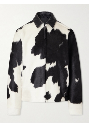 Golden Bear - The Stockton Leather-Trimmed Calf Hair Jacket - Men - Black - S