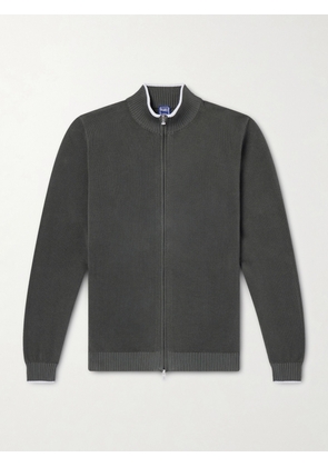 FEDELI - Cotton Zip-Up Sweater - Men - Gray - IT 46