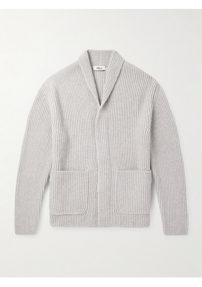 Altea - Shawl-Collar Ribbed Wool Cardigan - Men - Gray - S
