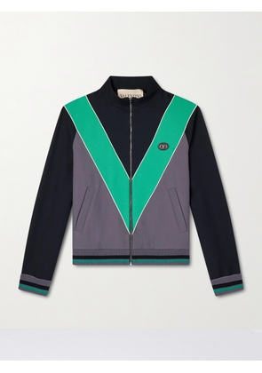 Valentino Garavani - Logo-Appliquéd Jersey Track Jacket - Men - Black - XS