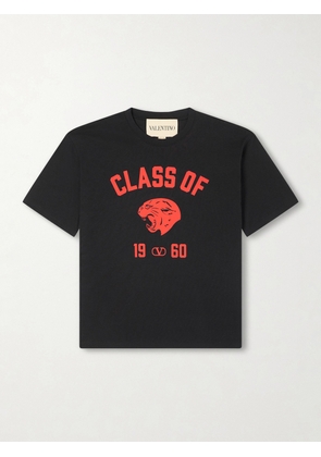 Valentino Garavani - Logo-Print Cotton-Jersey T-Shirt - Men - Black - XS