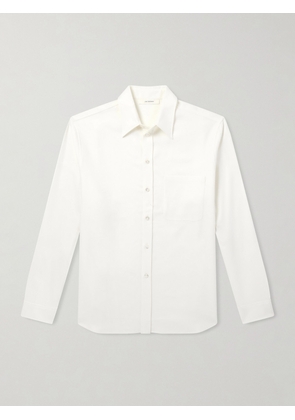 UMIT BENAN - Giorgio Cotton-Flannel Shirt - Men - White - IT 46