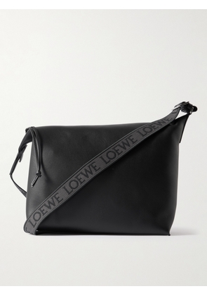 LOEWE - Cubi Leather Messenger Bag - Men - Black