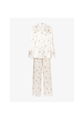 Womens Reformation Ella Relaxed-Fit Silk Pyjamas Set