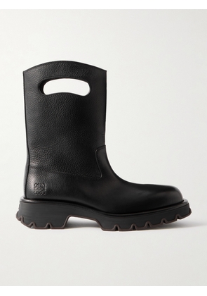 LOEWE - Bobby Bag Cutout Leather Desert Boots - Men - Black - EU 40