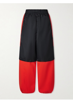 adidas Originals - Willy Chavarria Straight-Leg Convertible Recycled-Shell Trimmed Cotton-Blend Jersey Sweatpants - Men - Red - S