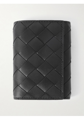 Bottega Veneta - Intrecciato Leather and Silver-Tone Key Holder Case - Men - Black