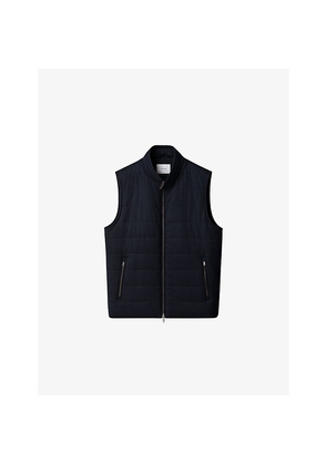 Mens Eton Flannel Zip Wool Vest