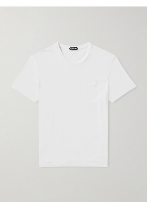 TOM FORD - Cotton and Silk-Blend Jersey T-Shirt - Men - White - IT 44