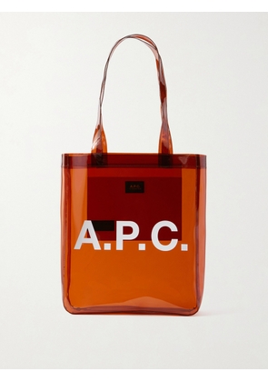 A.P.C. - Logo-Print PVC Tote - Men - Brown