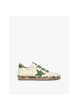 Mens Golden Goose Men's Ball Star Leather Low-Top Trainers