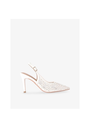 Womens Carvela Positano High Floral Slingback Heeled Vinyl Pumps