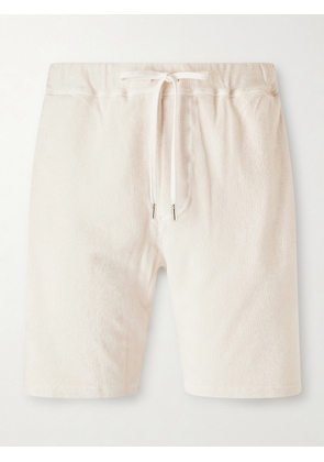 FEDELI - Slim-Fit Cotton-Terry Shorts - Men - White - S