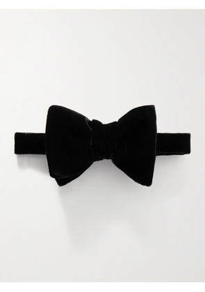 TOM FORD - Pre-Tied Cotton-Velvet Bow Tie - Men - Black