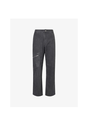 Mens Represent Workwear Wide-Leg Cotton Trousers
