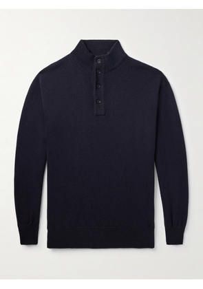 Anderson & Sheppard - Cashmere Half-Placket Sweater - Men - Blue - XS