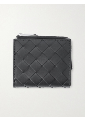 Bottega Veneta - Intrecciato Leather Zip-Around Wallet - Men - Black