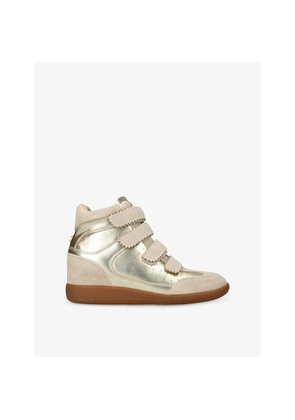 Womens Steve Madden Mustang Wedge Suede Trainers