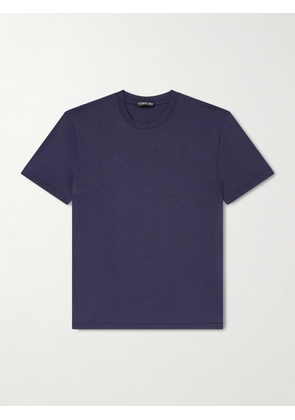 TOM FORD - Lyocell and Cotton-Blend T-Shirt - Men - Blue - IT 44