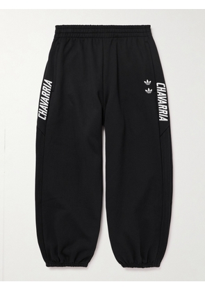 adidas Originals - Willy Chavarria Wide-Leg Logo-Embroidered Cotton-Blend Sweatpants - Men - Black - S