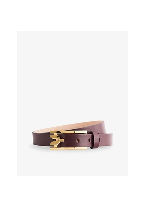 Womens Victoria Beckham Curved Side Leather Belt
