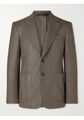 TOM FORD - Shelton Wool, Silk and Linen-Blend Blazer - Men - Brown - IT 46