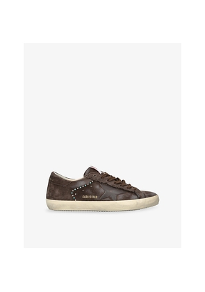Mens Golden Goose Men's Super-Star Suede Low-Top Trainers
