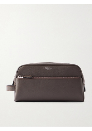 Serapian - Full-Grain Leather Wash Bag - Men - Brown