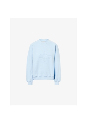 Womens The Couture Club Raised Emblem Round-Neck Cotton-Jersey Sweatshirt