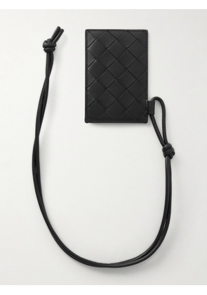 Bottega Veneta - Intrecciato Leather Badge Holder - Men - Black