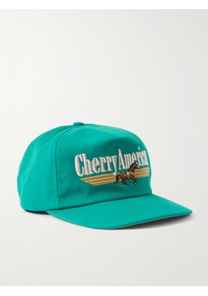 Cherry Los Angeles - American Logo-Embroidered Twill Baseball Cap - Men - Blue