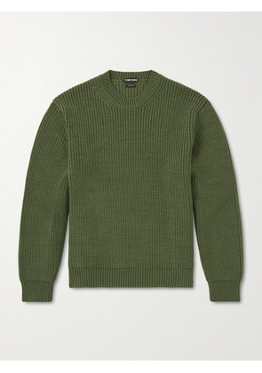 TOM FORD - Ribbed Wool Sweater - Men - Green - IT 46