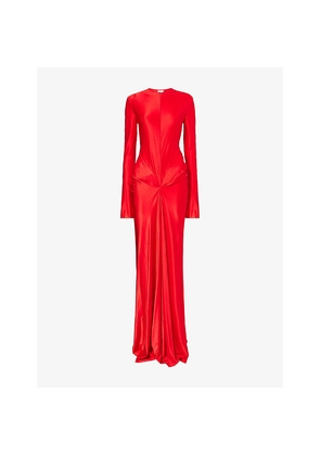 Womens Victoria Beckham Zip-Front Cut-Out Stretch-Jersey Maxi Dress