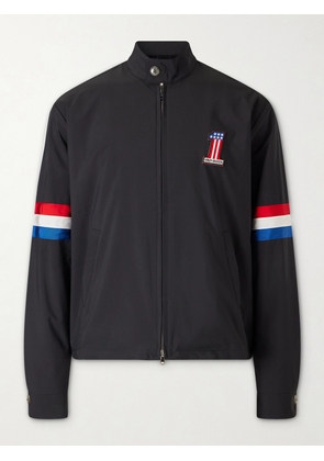 God's True Cashmere - Harley-Davidson Striped Appliquéd Recycled Shell Jacket - Men - Black - S