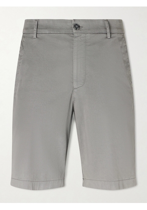 Canali - Straight-Leg Stretch Cotton-Blend Shorts - Men - Gray - IT 46