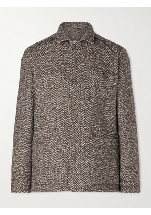 Anderson & Sheppard - No.2 Herringbone Wool-Blend Jacket - Men - Brown - M