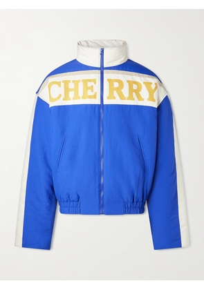 Cherry Los Angeles - Wrangler Logo-Print Shell Bomber Jacket - Men - Blue - S