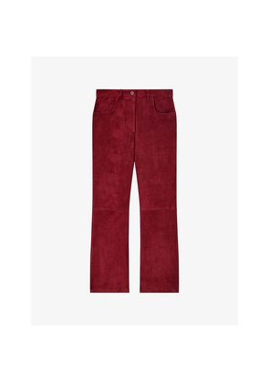 Womens Joseph Duke Cropped Suede Trousers