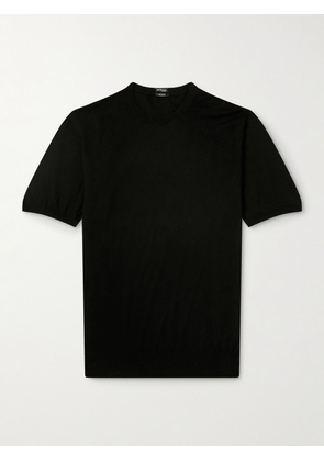 Kiton - Knitted Cotton T-Shirt - Men - Black - S