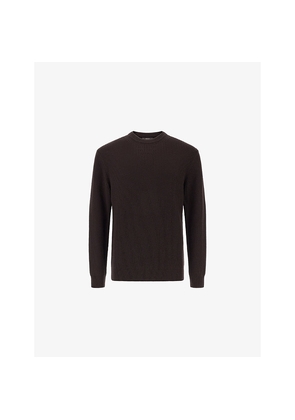 Mens Boggi Milano Crewneck Ribbed Merino-Wool Jumper