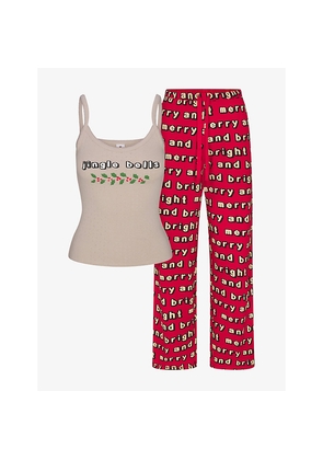 Womens Cactus Plant Flea Market x Skims Pointelle Cami Cotton Sleep Set