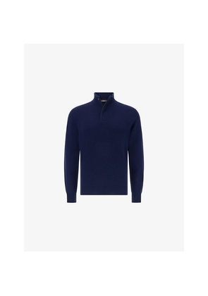 Mens Boggi Milano Half-Zip Wool and Cashmere Jumper