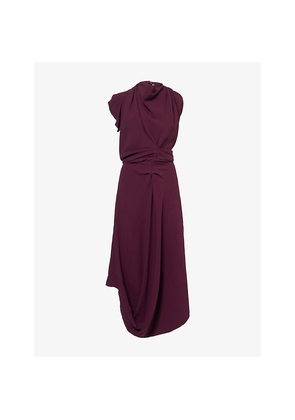 Womens Victoria Beckham Backless Scarf Fluid-Cady Midi Dress