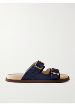 Brunello Cucinelli - Buckled Suede Sandals - Men - Blue - EU 40