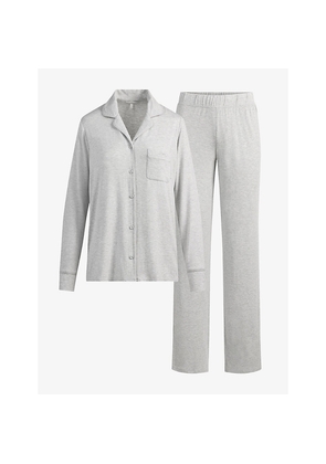 Womens Skims Long-Sleeve Button-Up Modal-Jersey Sleep Set