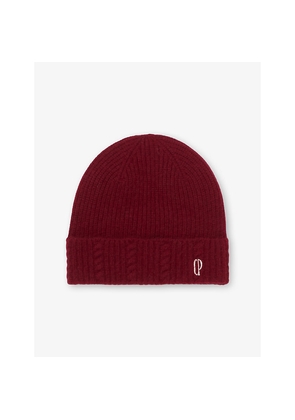 Womens Claudie Pierlot Logo-Embroidered Cashmere Beanie