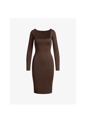 Womens Skims Smooth Layers Square-Neck Modal-Jersey Midi Dress